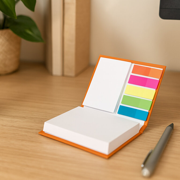 Duo de blocs-notes adhésifs personnalisables avec couverture rigide - Scribz | pandacola