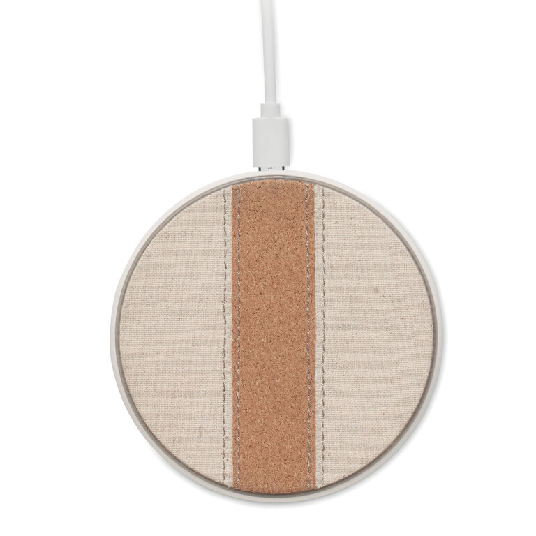 Chargeur à induction personnalisable avec détails coton et liège - Depoz | pandacolach - 3