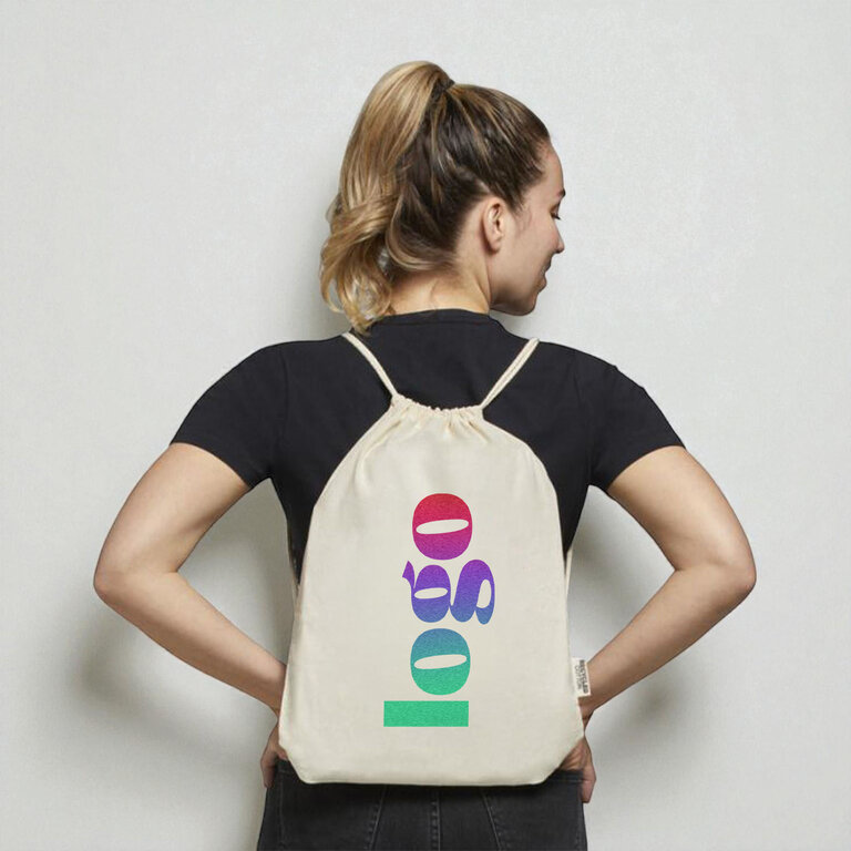 Sac à dos cordelettes personnalisable en coton recyclé 140 gr/m² - Ipori 140 | pandacolach - 5
