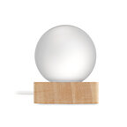 Lampe LED personnalisable boule en verre et bois d’hévéa – Lumiboule | pandacolach - thumb - 6