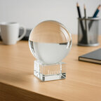 Trophée sphérique personnalisable en verre avec socle – Prisméo | pandacolach - thumb - 1