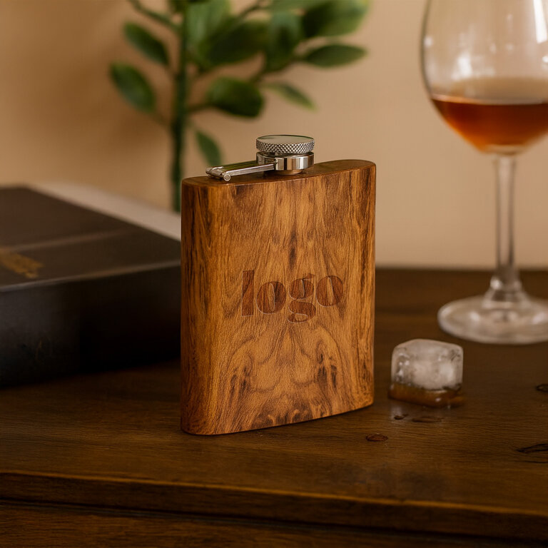 Flasque personnalisable aspect bois – Woodspir’ | pandacolach