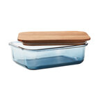 Boîte repas personnalisable en verre avec couvercle en bois – Lunchwood | pandacolach - thumb - 1