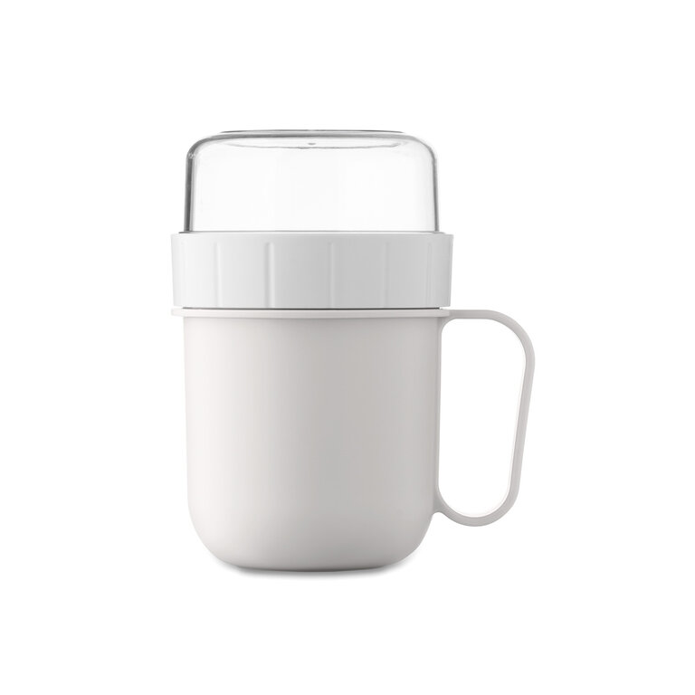 Mug petit-déjeuner personnalisable en PP avec double compartiment – Miami snack | pandacolach - 3