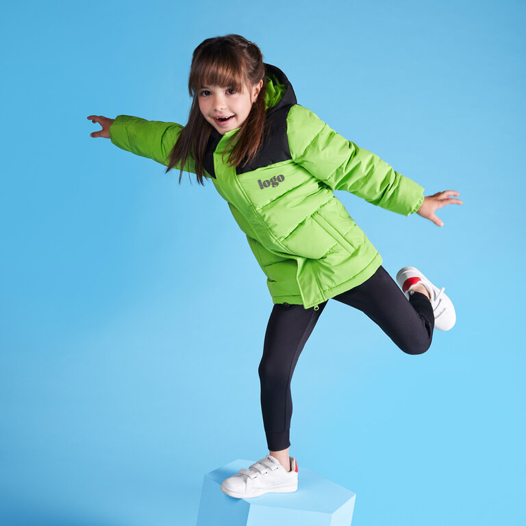 Doudoune personnalisable enfant manche longue avec capuche - Tallin | pandacolach