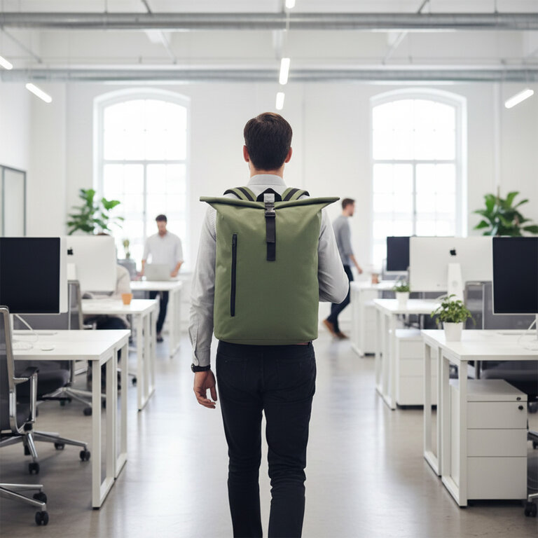 Sac à dos roll-top personnalisable 20L en R-PET 600D – Loopin | pandacolach - 5