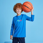 T-shirt de sport personnalisé enfant manches longues en polyester recyclé 120 gr/m² - Estoril | pandacola - thumb