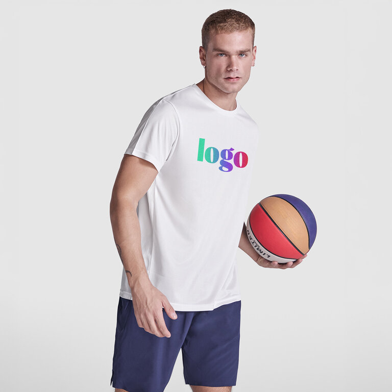 T-shirt de sport personnalisé homme en polyester recyclé 120 gr/m² - Estoril | pandacolach