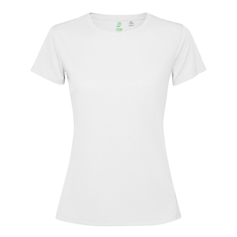 T-shirt de sport personnalisé femme en polyester recyclé 120 gr/m² - Estoril | pandacolach