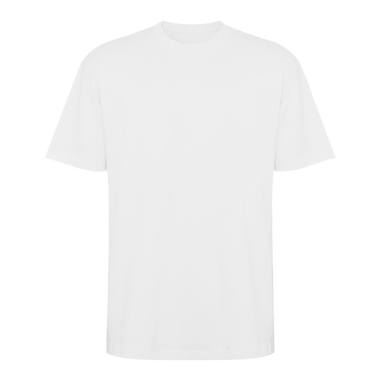 T-shirt oversize personnalisable blanc mixte en coton 210 gr/m² - Bull | pandacolach