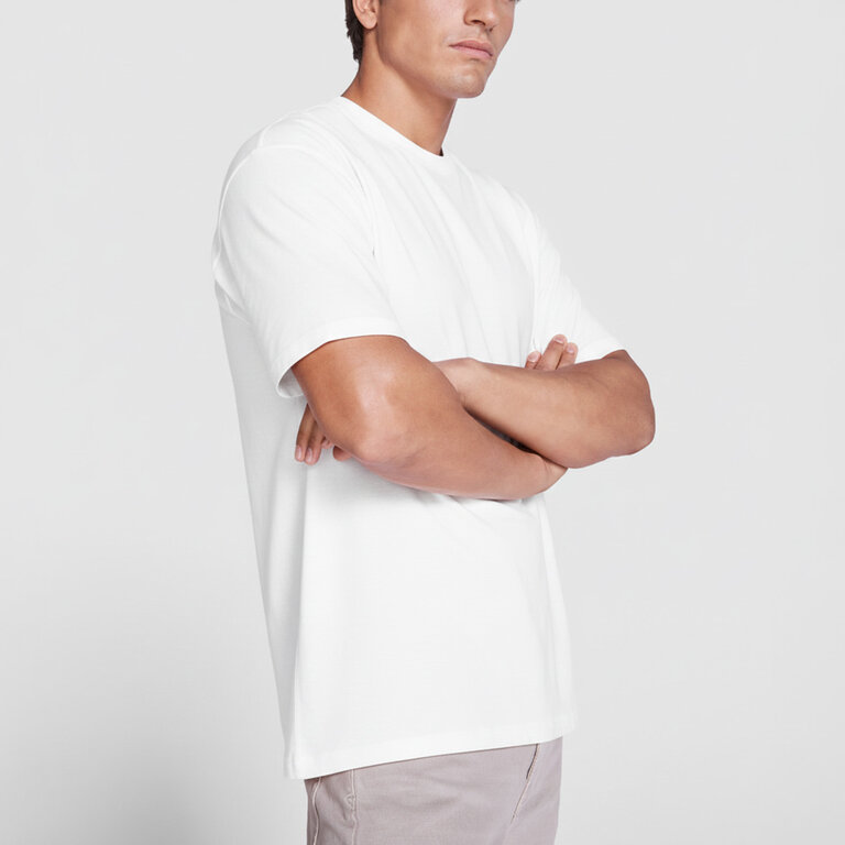 T-shirt oversize personnalisable blanc mixte en coton 210 gr/m² - Bull | pandacolach - 4