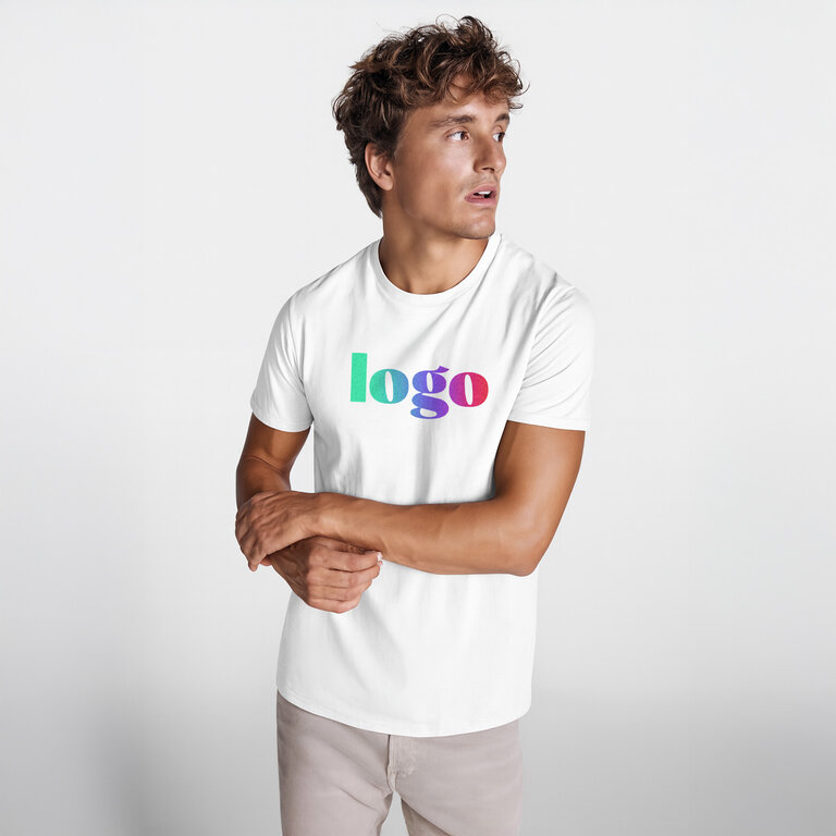 T-shirt personnalisé blanc homme en coton bio 175 gr/m² - Breda | pandacolach