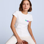 T-shirt personnalisé blanc femme en coton bio 175 gr/m² - Breda | pandacola - thumb