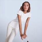 T-shirt personnalisé blanc femme en coton bio 175 gr/m² - Breda | pandacolach - thumb - 5