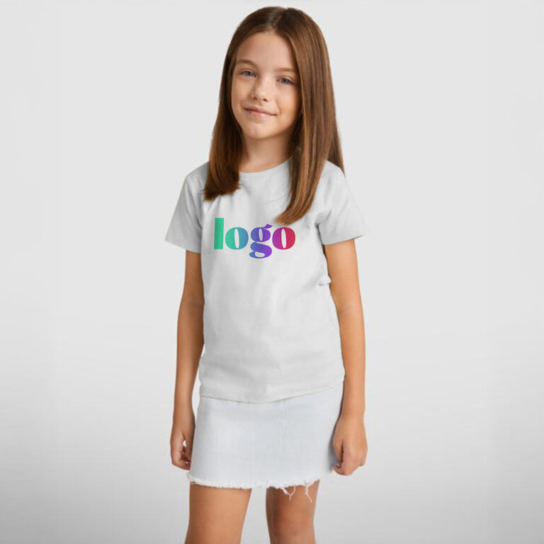T-shirt personnalisé blanc enfant en coton bio 175 gr/m² - Breda | pandacolach