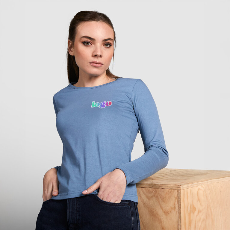 T-shirt personnalisé femme manches longues en coton 160 gr/m² - Extreme | pandacolach
