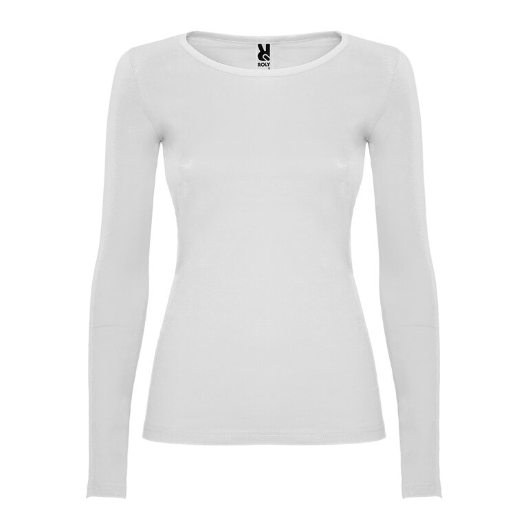 T-shirt personnalisé blanc femme manches longues en coton 160 gr/m² - Extreme | pandacolach