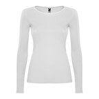 T-shirt personnalisé blanc femme manches longues en coton 160 gr/m² - Extreme | pandacolach - thumb
