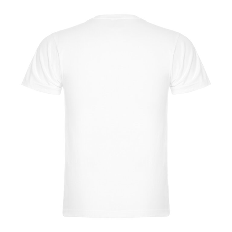 T-shirt personnalisé blanc homme col V en coton 155 gr/m² - Samoyedo | pandacolach - 1