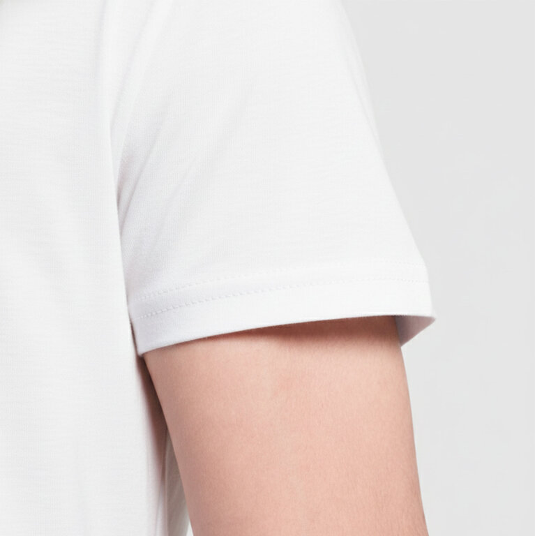 T-shirt personnalisé blanc homme col V en coton 155 gr/m² - Samoyedo | pandacolach - 5