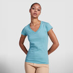 T-shirt personnalisé femme col V en coton 155 gr/m² - Victoria | pandacolach - thumb - 4