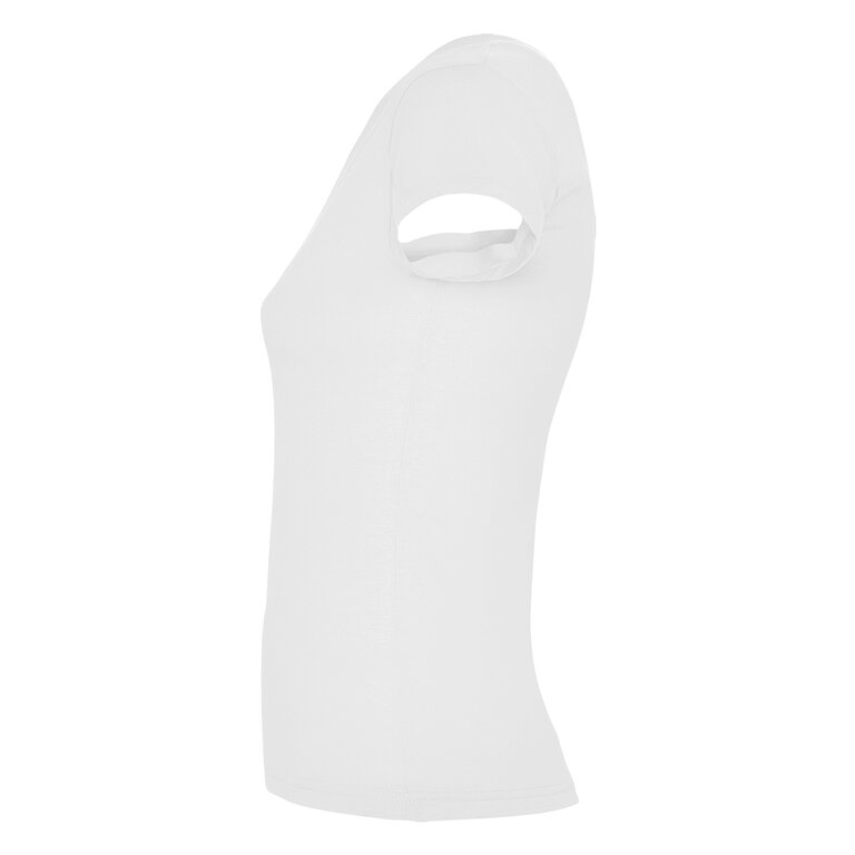 T-shirt personnalisé blanc femme col V en coton 155 gr/m² - Victoria | pandacolach - 2