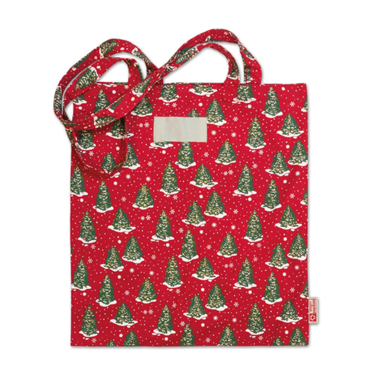 Tote bag personnalisé de Noël en coton recyclé - Ryme | pandacolach - 3