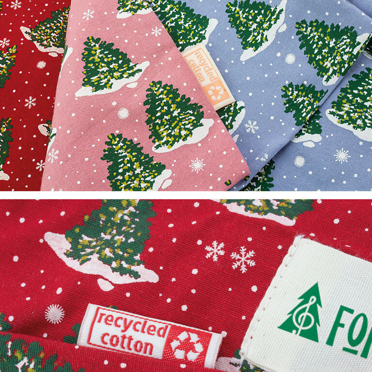 Tote bag personnalisé de Noël en coton recyclé - Ryme | pandacolach - 4