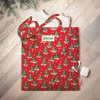 Tote bag personnalisé de Noël en coton recyclé - Ryme | pandacolach - thumb - 5