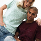 T-shirt personnalisable mixte en coton recyclé 180 gr/m² - Brett | pandacolach - thumb - 3