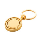 Porte-clés personnalisable en acier avec finition dorée - Wahou Spin | pandacolach - thumb