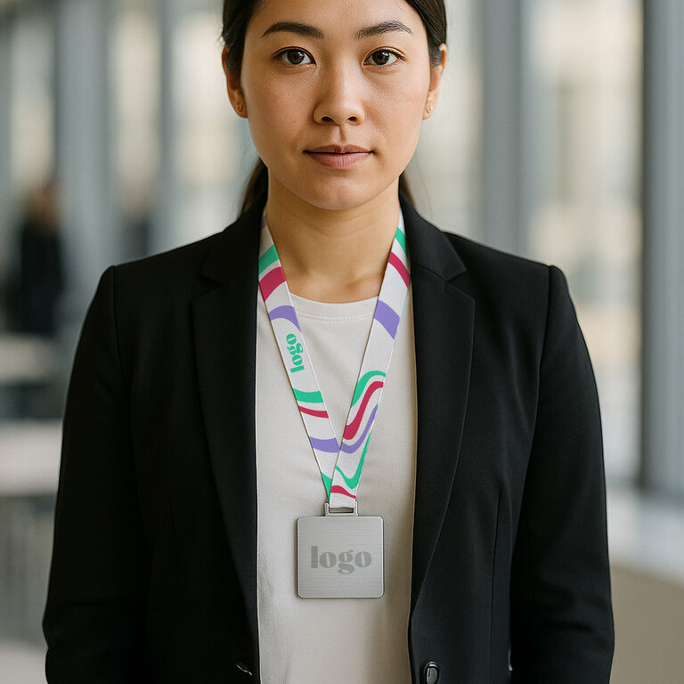 Médaille personnalisable carré en aluminium brossé - Bravo Alu | pandacolach