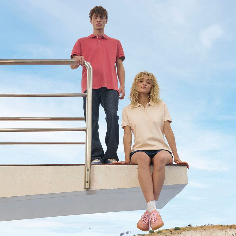 Polo personnalisable mixte en coton 210 gr/m² - Pacific | pandacolach - 7