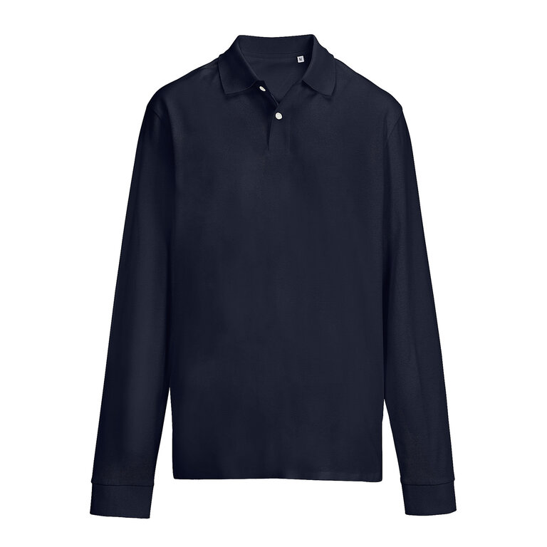 Polo personnalisable mixte manches longues en coton 210 gr/m² - Pacific | pandacolach