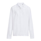 Polo personnalisable mixte blanc manches longues en coton 210 gr/m² - Pacific | pandacolach - thumb