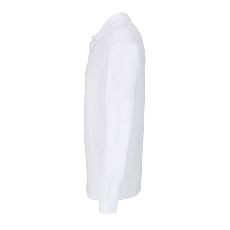 Polo personnalisé mixte blanc manches longues en coton bio 170 gr/m² - Planet Lsl | pandacolach - 2