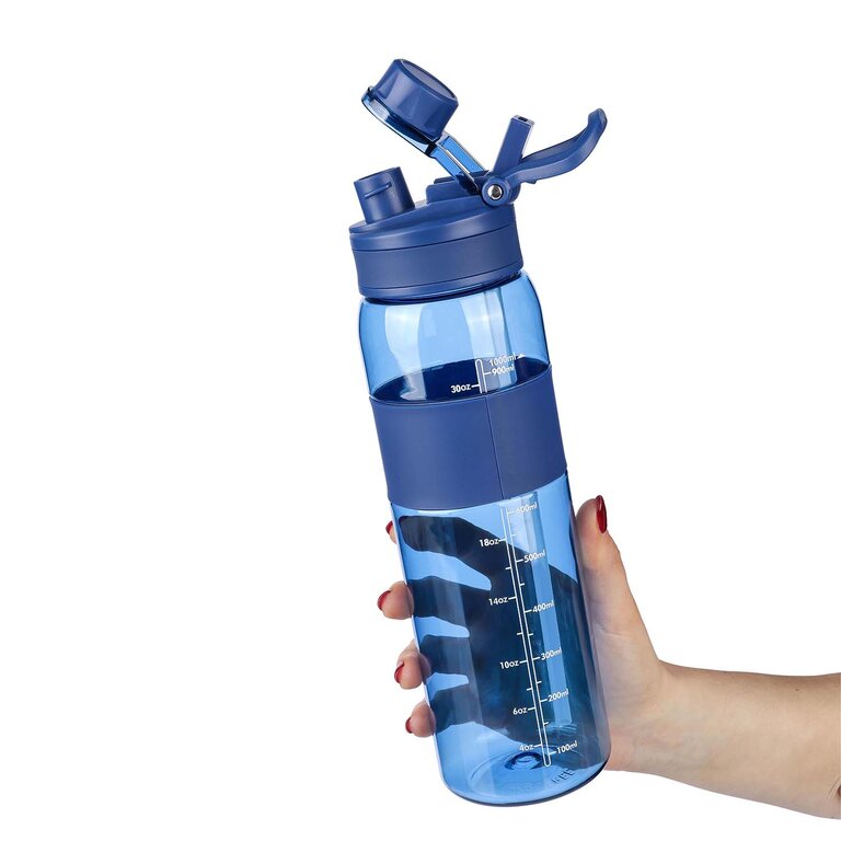 Gourde personnalisable en tritan avec graduation et paille 900 ml - Raly | pandacolach - 2