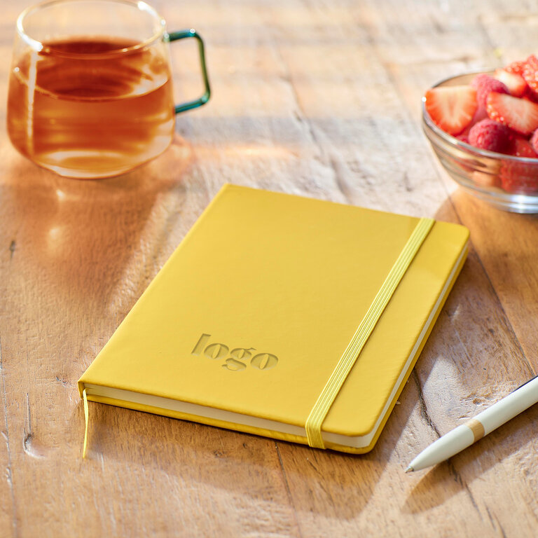 Carnet personnalisé A5 80 pages lignées en PU rPET - Evo | pandacolach