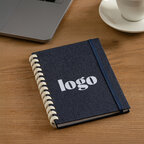 Carnet publicitaire A6 160 pages lignées à spirales en rPET - Nitou | pandacola - thumb