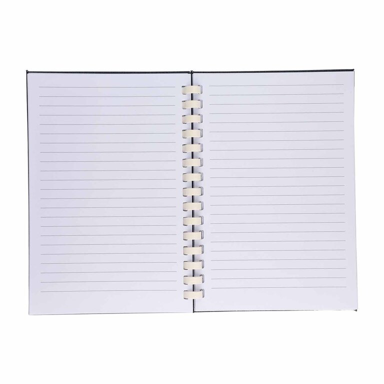 Carnet publicitaire A6 160 pages lignées à spirales en rPET - Nitou | pandacolach - 2