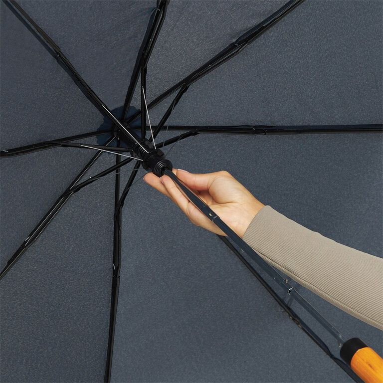 Parapluie personnalisé automatique pliable avec canne en bois - Nowata | pandacolach - 10