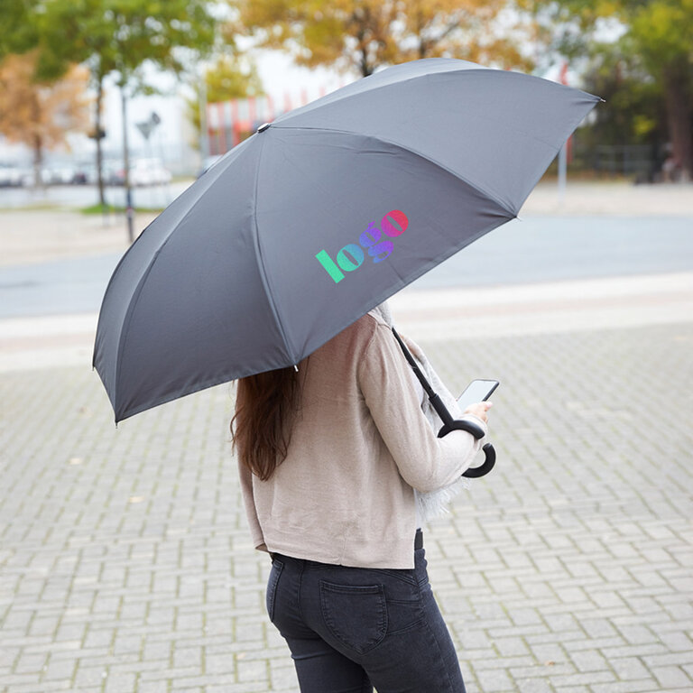 Parapluie personnalisé automatique réversible avec canne - Riteurne | pandacolach