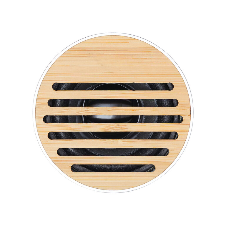 Haut-parleur publicitaire Bluetooth® 3W en aluminium recyclé et bois - Lissenne | pandacolach - 3