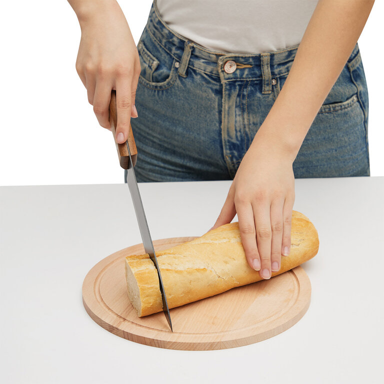 Planche personnalisable à découper ronde en bois de hêtre - Cicono | pandacolach - 2