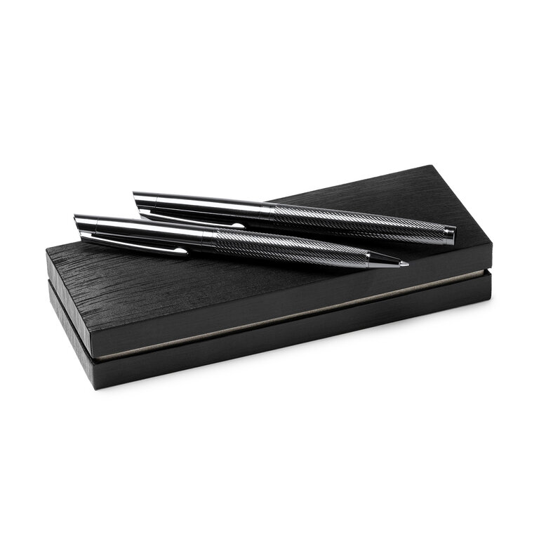 Parure personnalisé de stylo et porte-mine en acier - Klak | pandacolach - 2