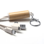 Câble de charge personnalisable 5 en 1 en bambou et fibre de blé - Bopomo | pandacolach - thumb - 2