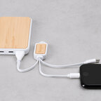 Câble de charge personnalisable 3 en 1 en bambou - Pombo | pandacolach - thumb - 1