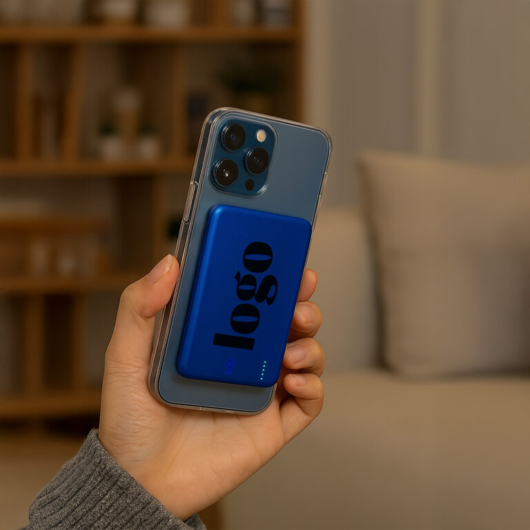 Batterie personnalisée à induction en aluminium recyclé 5000 mAh - Muri | pandacolach - 1