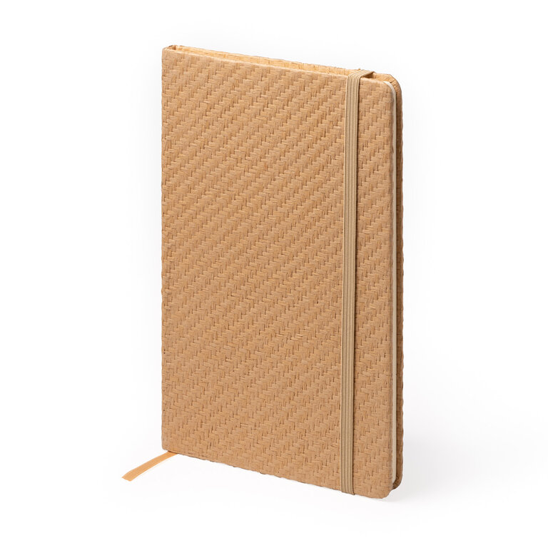 Carnet personnalisé A5 160 pages lignées en paille - Brout | pandacolach
