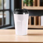 Mug personnalisé double paroi en acier avec revêtement PP recyclé 400 ml - Supe | pandacolach - thumb - 4